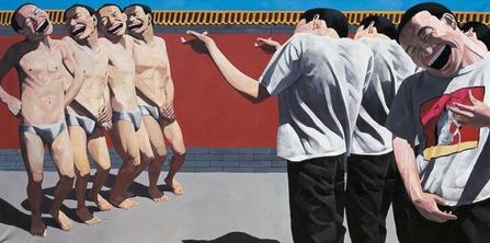 Yue Minjun, "Execution," 1996.